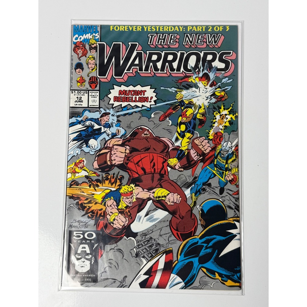 The New Warriors #12 Marvel Comics 1991 Juggernaut Forever Yesterday